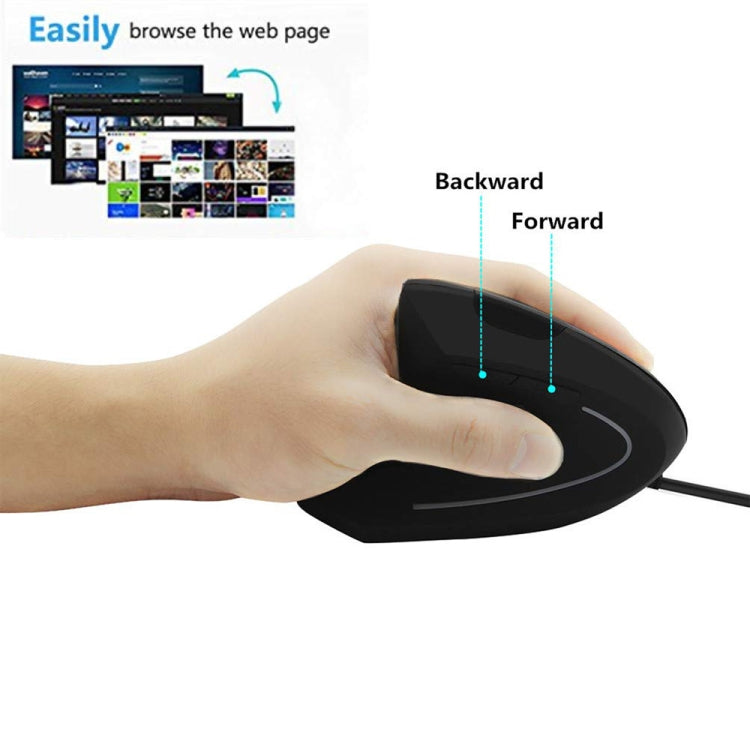 CM0093 Rechargeable Version 2.4GHz Three-button Wireless Optical Mouse Vertical Mouse for Left-hand, Resolution: 1000DPI / 1200DPI / 1600DPI, Rechargeable Version