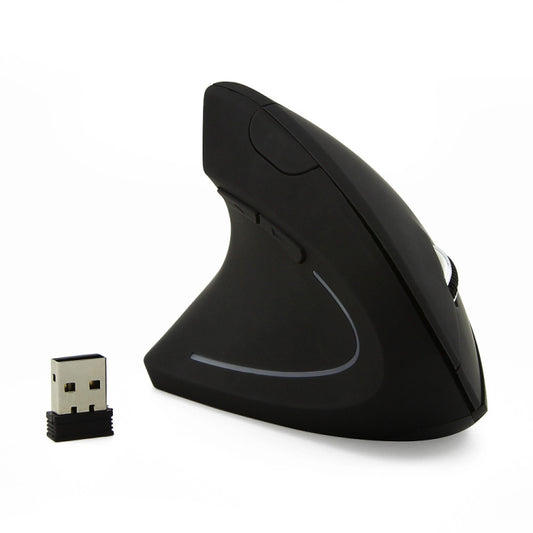 CM0093 Battery Version 2.4GHz Three-button Wireless Optical Mouse Vertical Mouse for Left-hand, Resolution: 1000DPI / 1200DPI / 1600DPI, Battery Version