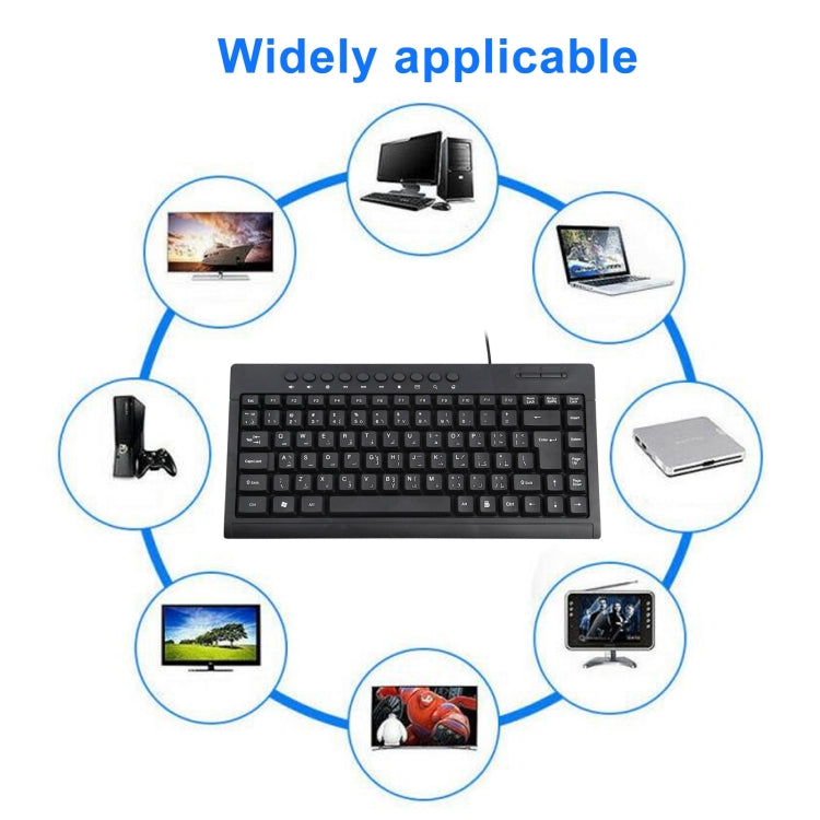 KB-301A Multimedia Notebook Mini Wired Keyboard, Arabic Version, Arabic Version