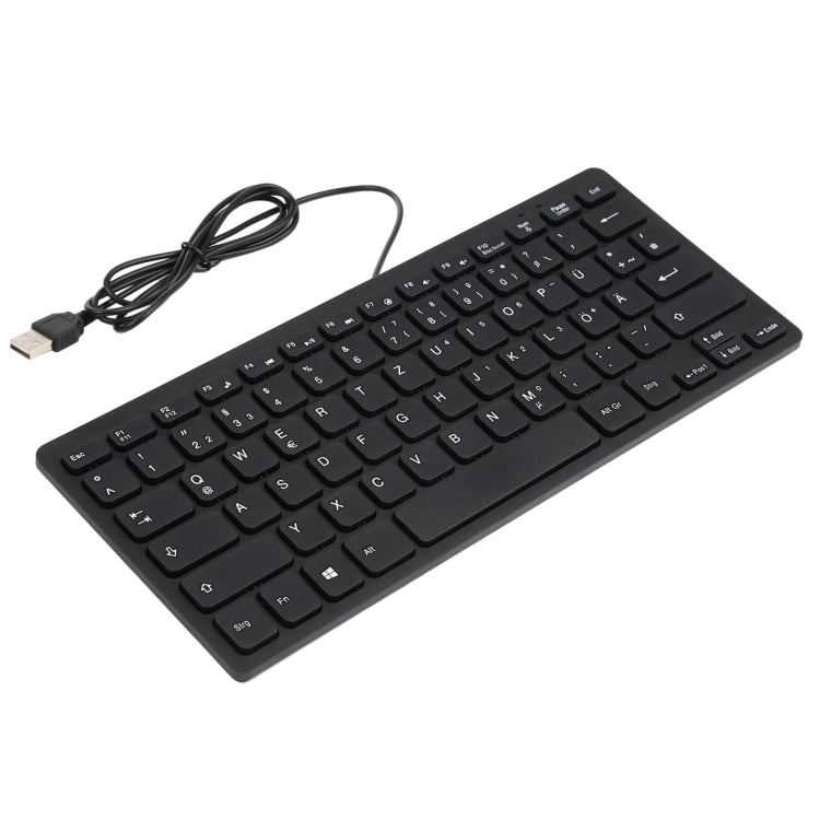 TT-A01 Ultra-thin Design Mini Wired Keyboard, German Version, German Version