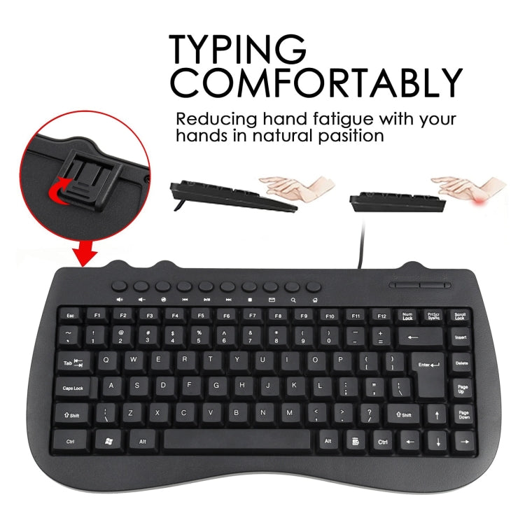 KB-301B Multimedia Notebook Mini Wired Keyboard, English Version, English Version