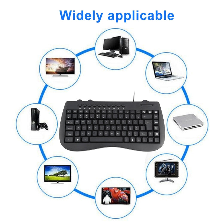 KB-301B Multimedia Notebook Mini Wired Keyboard, English Version, English Version