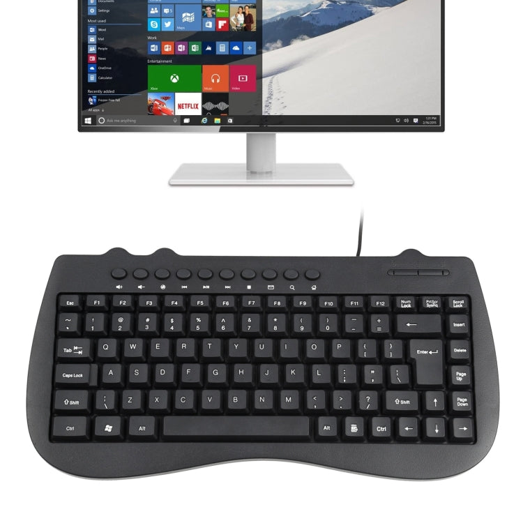 KB-301B Multimedia Notebook Mini Wired Keyboard, English Version, English Version