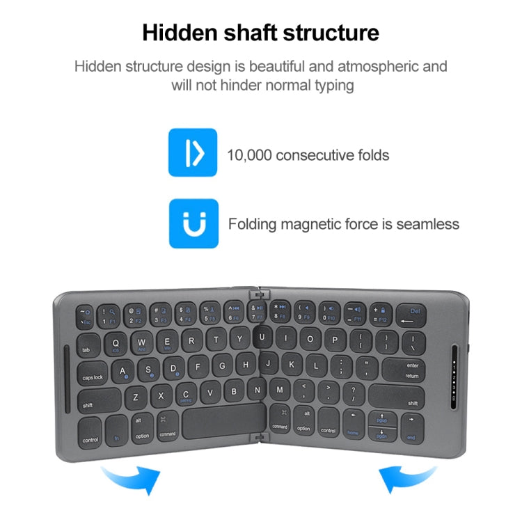 B088 Universal Mini Foldable Three-channel Bluetooth Wireless Keyboard, B088