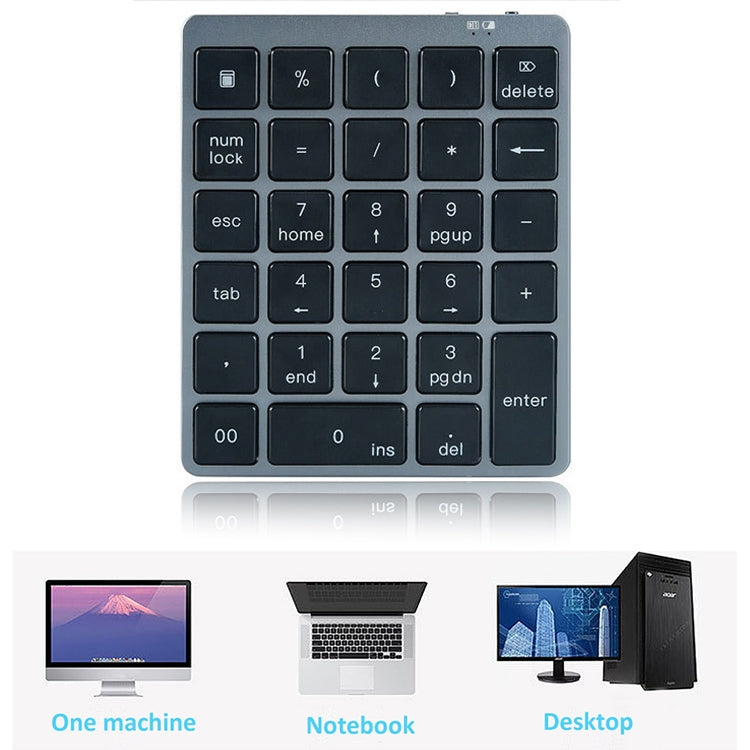 N970 Pro Dual Modes Aluminum Alloy Rechargeable Wireless Bluetooth Numeric Keyboard with USB HUB, N970 Pro