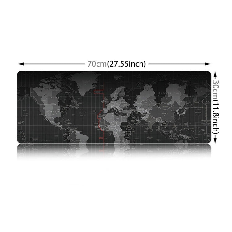 Extended Large Anti-Slip World Map Pattern Soft Rubber Smooth Cloth Surface Game Mouse Pad Keyboard Mat, Size: 70 x 30cm, Size: 70 x 30cm