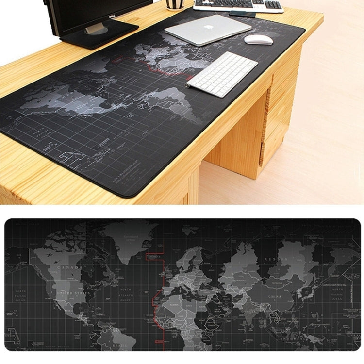 Extended Large Anti-Slip World Map Pattern Soft Rubber Smooth Cloth Surface Game Mouse Pad Keyboard Mat, Size: 70 x 30cm, Size: 70 x 30cm