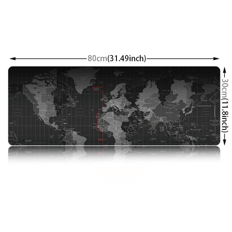 Extended Large Anti-Slip World Map Pattern Soft Rubber Smooth Cloth Surface Game Mouse Pad Keyboard Mat, Size: 80 x 30cm, Size: 80 x 30cm