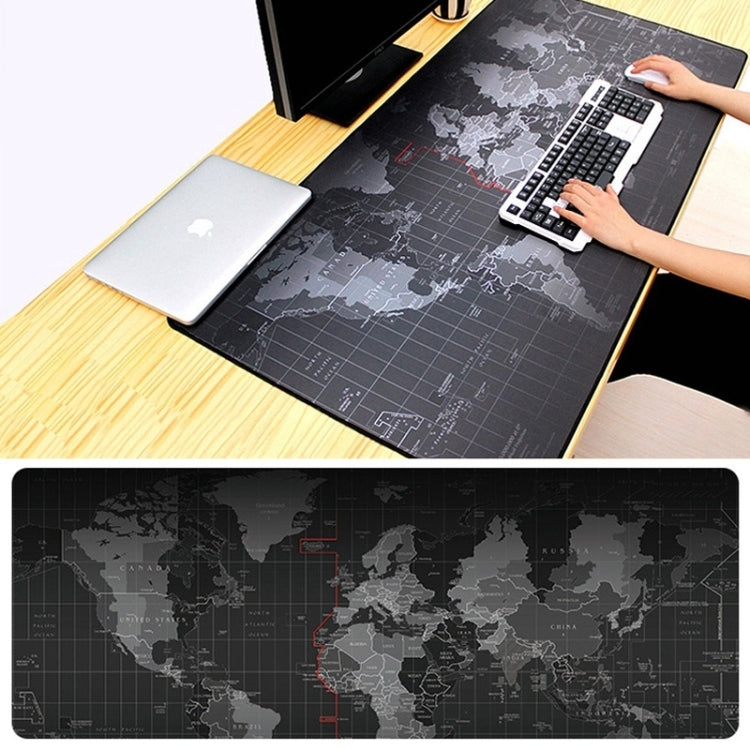 Extended Large Anti-Slip World Map Pattern Soft Rubber Smooth Cloth Surface Game Mouse Pad Keyboard Mat, Size: 80 x 30cm, Size: 80 x 30cm