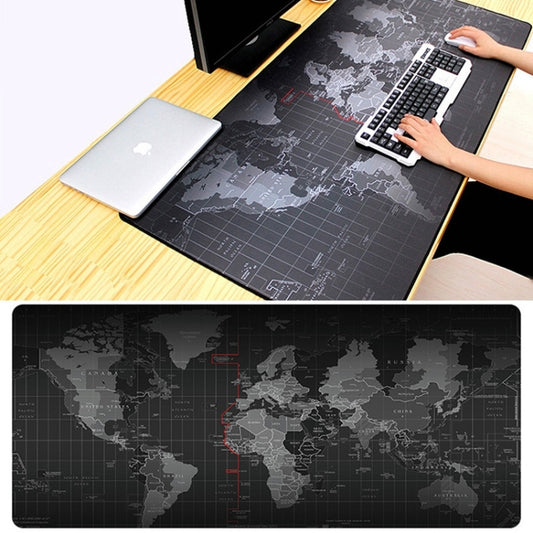 Extended Large Anti-Slip World Map Pattern Soft Rubber Smooth Cloth Surface Game Mouse Pad Keyboard Mat, Size: 60 x 30cm, Size: 60 x 30cm