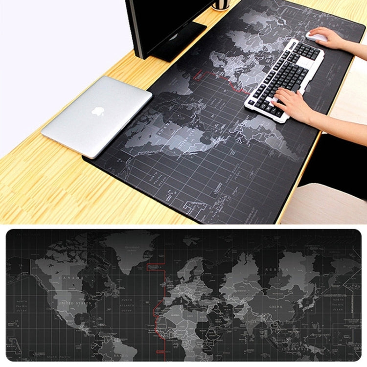 Extended Large Anti-Slip World Map Pattern Soft Rubber Smooth Cloth Surface Game Mouse Pad Keyboard Mat, Size: 60 x 30cm, Size: 60 x 30cm