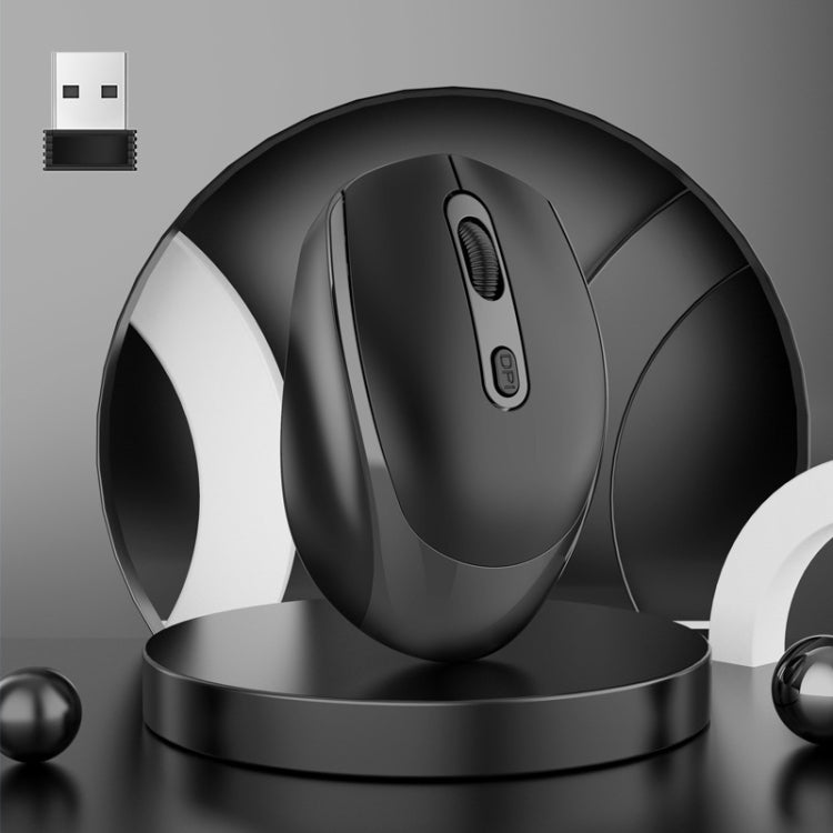 HXSJ M107 4-buttons 1600 DPI Dual Mode 2.4GHz + Bluetooth 5.1 Wireless Rechargeable Mouse, Battery Version