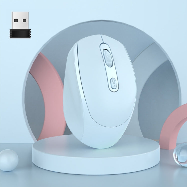 HXSJ M107 4-buttons 1600 DPI Dual Mode 2.4GHz + Bluetooth 5.1 Wireless Rechargeable Mouse, Battery Version