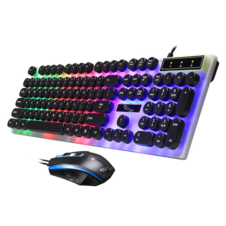 ZGB G21 Luminous Wired Keyboard + Mouse Set, G21 (Black), G21 (White)