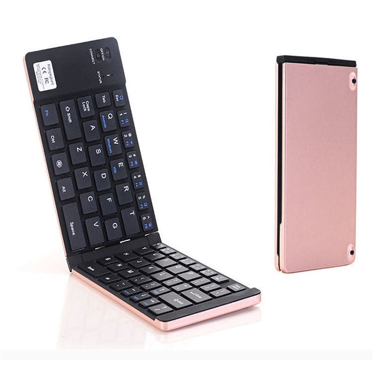 F66 Foldable Bluetooth Wireless 66 Keys Keyboard, Support Android / Windows / iOS, F66 2-Folding 66 Keys Black, F66 2-Folding 66 Keys Rose Gold, F66 2-Folding 66 Keys Silver, F66 2-Folding 66 Keys Gold