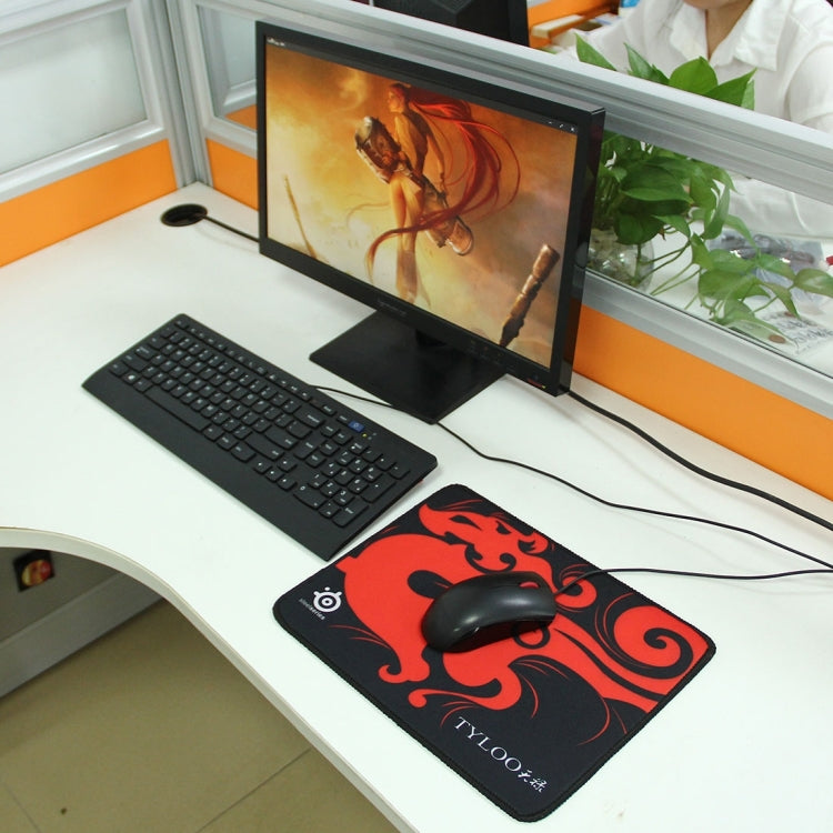 Extended Large Slim Anti-Slip Soft Rubber Smooth Cloth Surface Game Keyboard Mouse Pad Mat, Size: 320 x 240 x 3 mm, Bloody Pattern, Size: 32x24cm, TYLOO Pattern, Size: 32x24cm