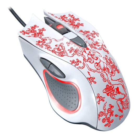 ZGB 169 USB 2400DPI Four-speed Adjustable LED Backlight Wired Optical E-sport Gaming Mouse with Counter Weight, Length: 1.45m, 169 White, 169 Black