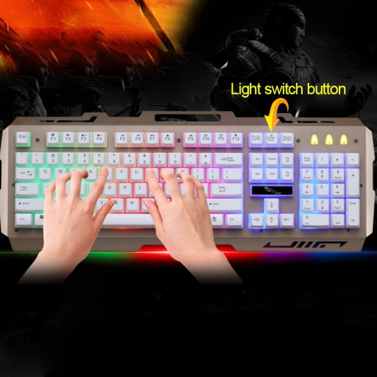 Chasing Leopard G700 USB RGB Backlight Wired Optical Gaming Mouse and Keyboard Set, Keyboard Cable Length: 1.35m, Mouse Cable Length: 1.3m, G700 Black, G700 White