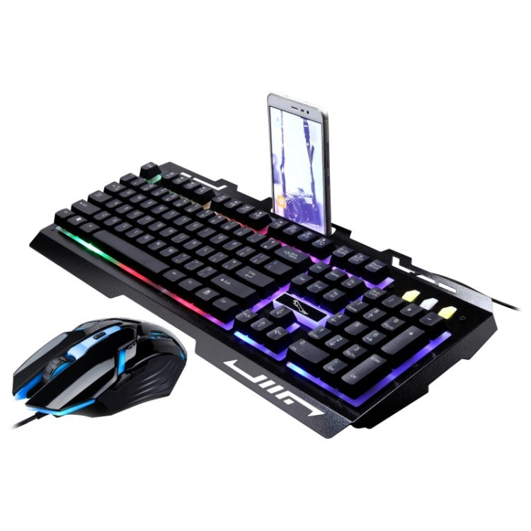 Chasing Leopard G700 USB RGB Backlight Wired Optical Gaming Mouse and Keyboard Set, Keyboard Cable Length: 1.35m, Mouse Cable Length: 1.3m, G700 Black, G700 White