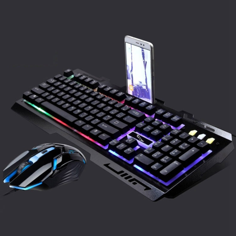 Chasing Leopard G700 USB RGB Backlight Wired Optical Gaming Mouse and Keyboard Set, Keyboard Cable Length: 1.35m, Mouse Cable Length: 1.3m, G700 Black, G700 White