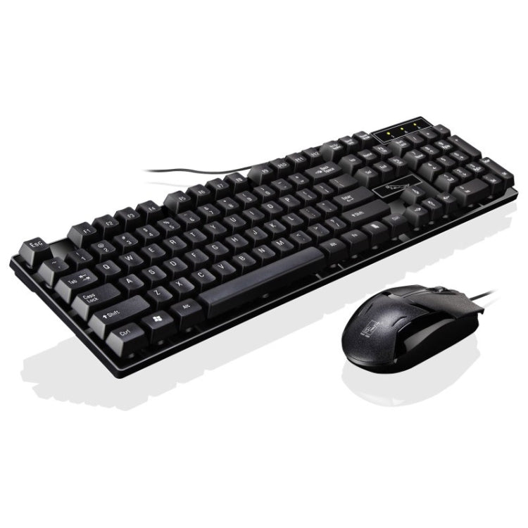 Chasing Leopard Q17 104 Keys USB Wired Suspension Gaming Office Keyboard + Wired Symmetrical Mouse Set, Keyboard Cable Length: 1.4m, Mouse Cable Length: 1.3m, Q17 Black, Q17 White