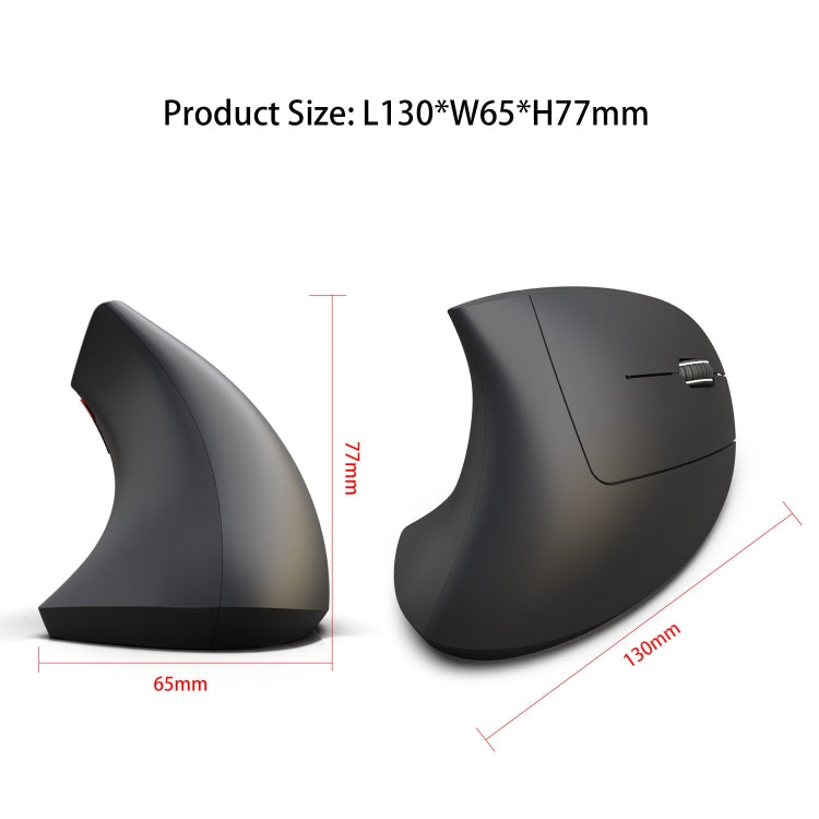 HXSJ T29 Bluetooth 3.0 Wireless Bluetooth 6-Keys 2400 DPI Adjustable Ergonomics Optical Vertical Mouse, 6 Buttons T29 Black, 6 Buttons T29 Grey