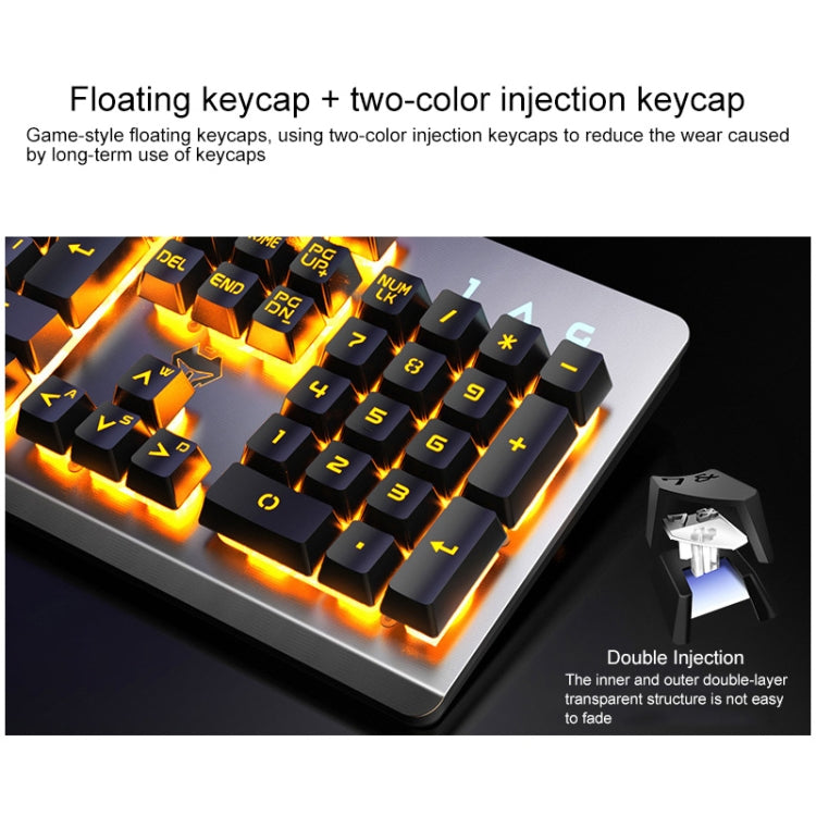 YINDIAO K002 USB Wired Mechanical Feel RGB Backlight Keyboard + Optical Silent Mouse Set, RGB Backlight / Black, RGB Backlight / Silent / Black, Orange Backlight / Black, RGB Backlight / White