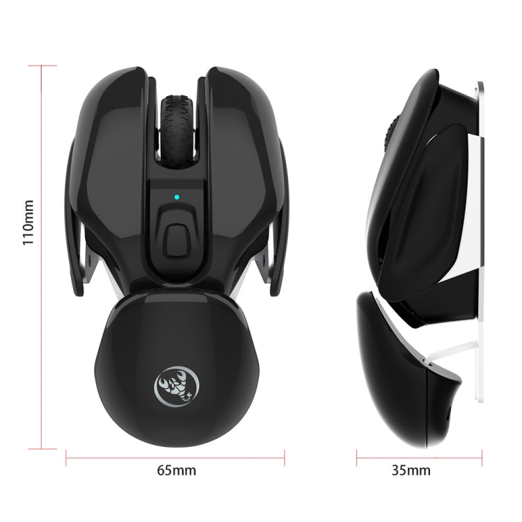 HXSJ T37 2.4GHz 1600dpi 3-modes Adjustable Wireless Mute Mouse, T37 Black, T37 Pink