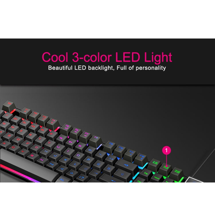 iMICE AK-600 Wired USB Floating Keycap Characters Glow Backlit Gaming Keyboard, Glow Backlit (Black)