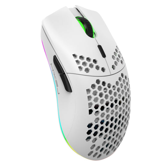 HXSJ T66 7 Keys Colorful Lighting Programmable Gaming Wireless Mouse, T66(White), T66(Black)