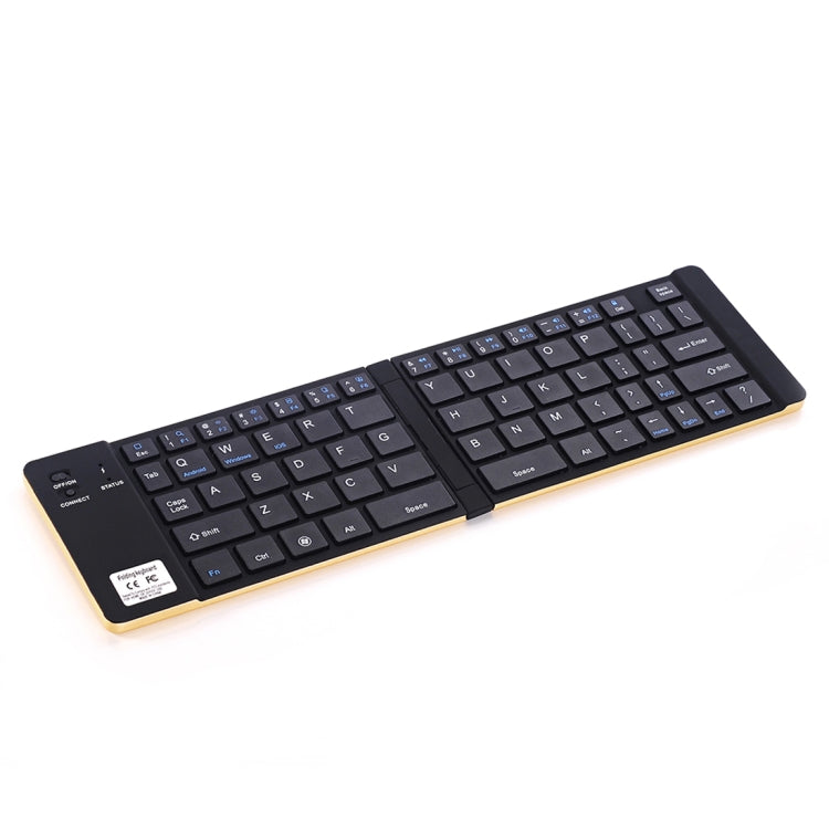 GK228 Ultra-thin Foldable Bluetooth V3.0 Keyboard, Built-in Holder, Support Android / iOS / Windows System, GK228 (Black), GK228 (Gold)