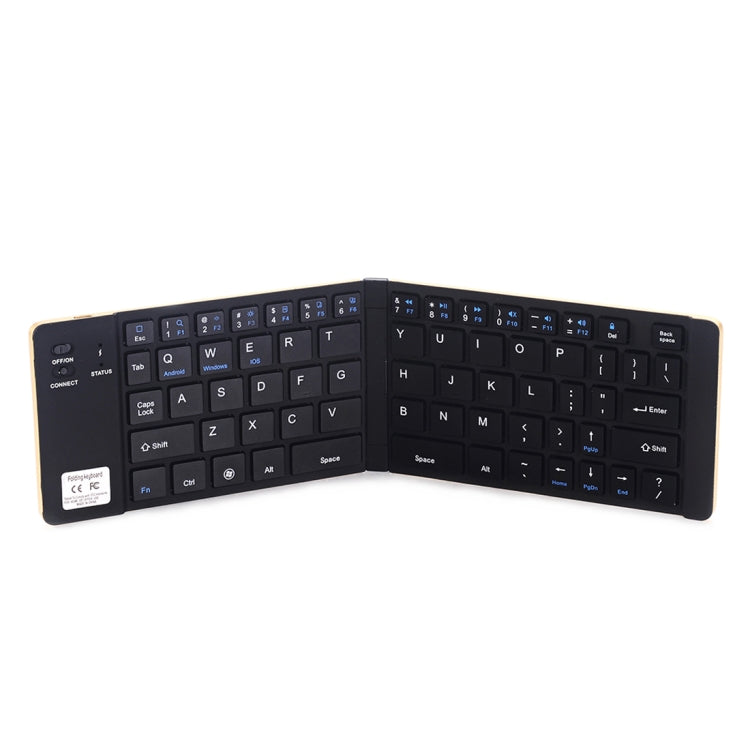 GK228 Ultra-thin Foldable Bluetooth V3.0 Keyboard, Built-in Holder, Support Android / iOS / Windows System, GK228 (Black), GK228 (Gold)