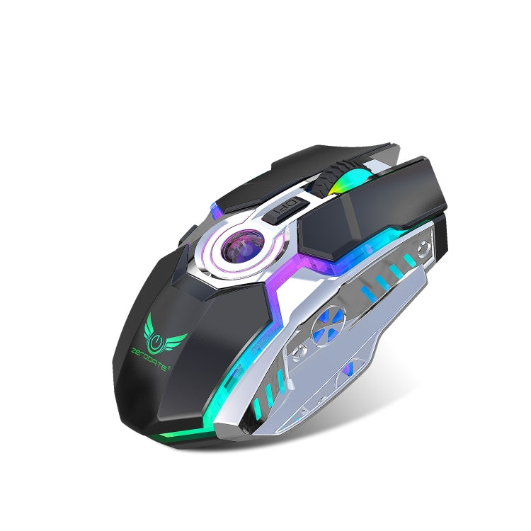 ZERODATE T30 2.4GHz 2400DPI Three-speed Adjustable RGB Backlight Wireless Optical Mouse, T30 Black, T30 White