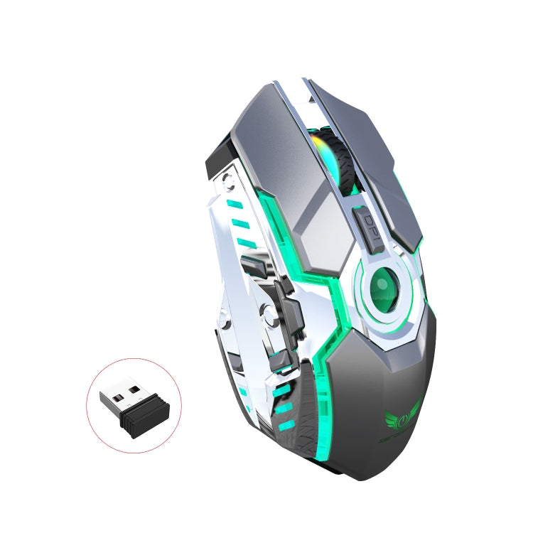 ZERODATE T30 2.4GHz 2400DPI Three-speed Adjustable RGB Backlight Wireless Optical Mouse, T30 Black, T30 White