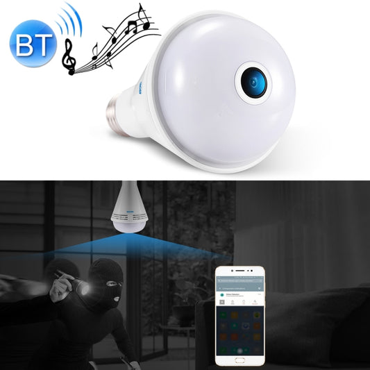 ESCAM QP137 2MP HD 1080P 360 Degree Panoramic Bluetooth Speaker Bulb IP Camera, E27, WiFi, Motion Detection,, QP137