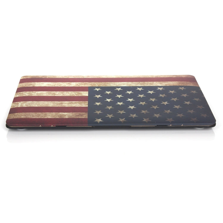 For MacBook Air 13.3 inch A1932 2018 / A2179 American Flag Laptop Water Stick Style Protective Case (2020), American Flag