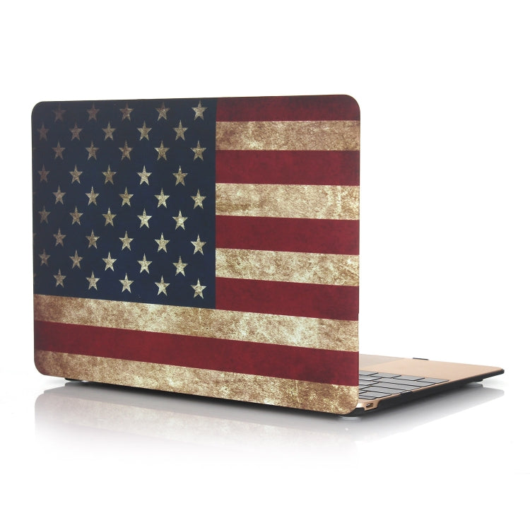 For MacBook Air 13.3 inch A1932 2018 / A2179 American Flag Laptop Water Stick Style Protective Case (2020), American Flag