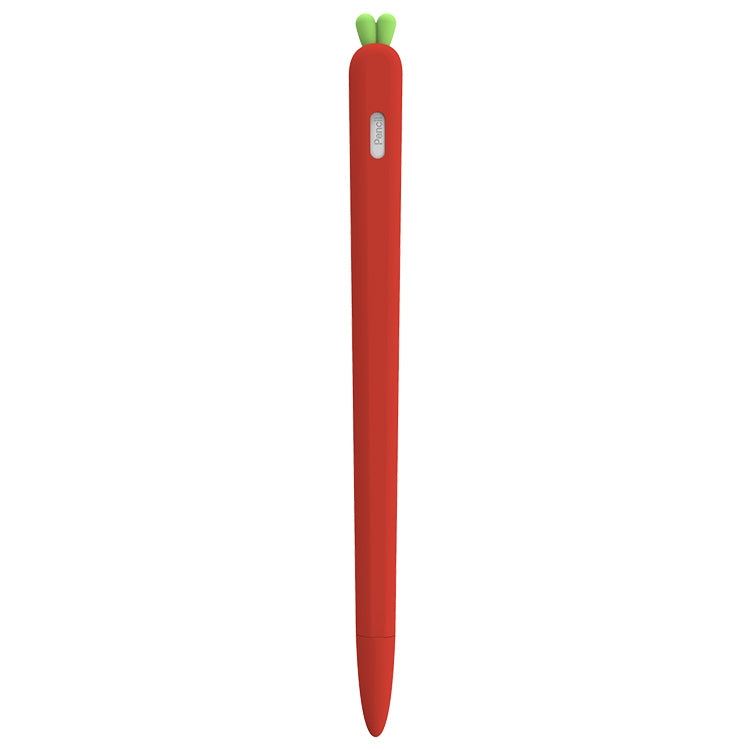 LOVE MEI For Apple Pencil 2 Carrot Shape Stylus Pen Silicone Protective Case Cover, For Apple Pencil 2