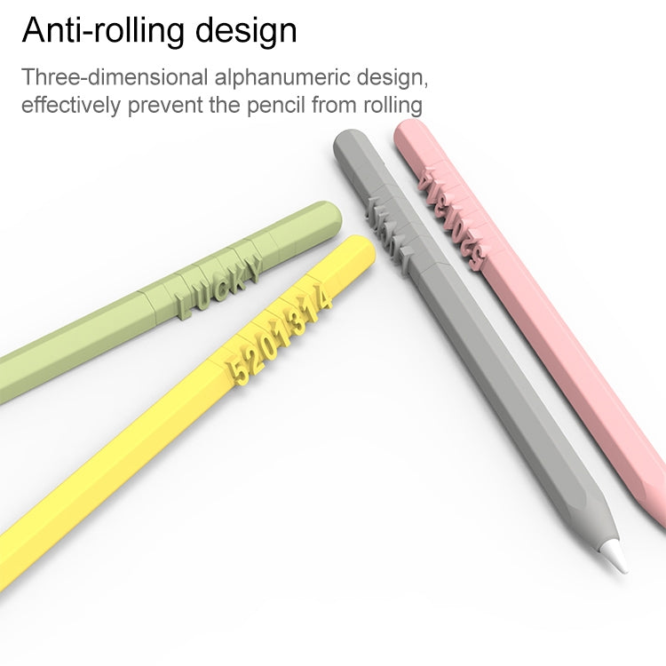 LOVE MEI For Apple Pencil 1 Number Letter Design Stylus Pen Silicone Protective Case Cover, For Apple Pencil 1