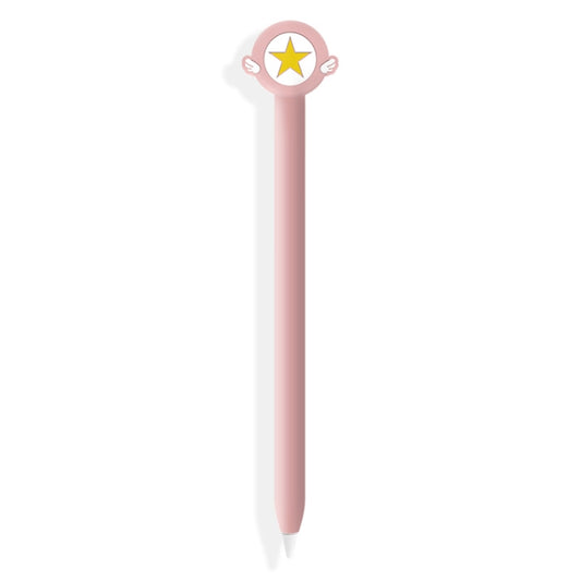 Cute Cartoon Silicone Protective Cover for Apple Pencil 1(Five-pointed Star Pink), For Apple Pencil 1