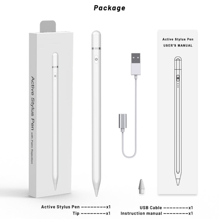 P7-LS Active Capacitive Stylus Pen with Palm Rejection for iPad After 2018 Version, P7-LS