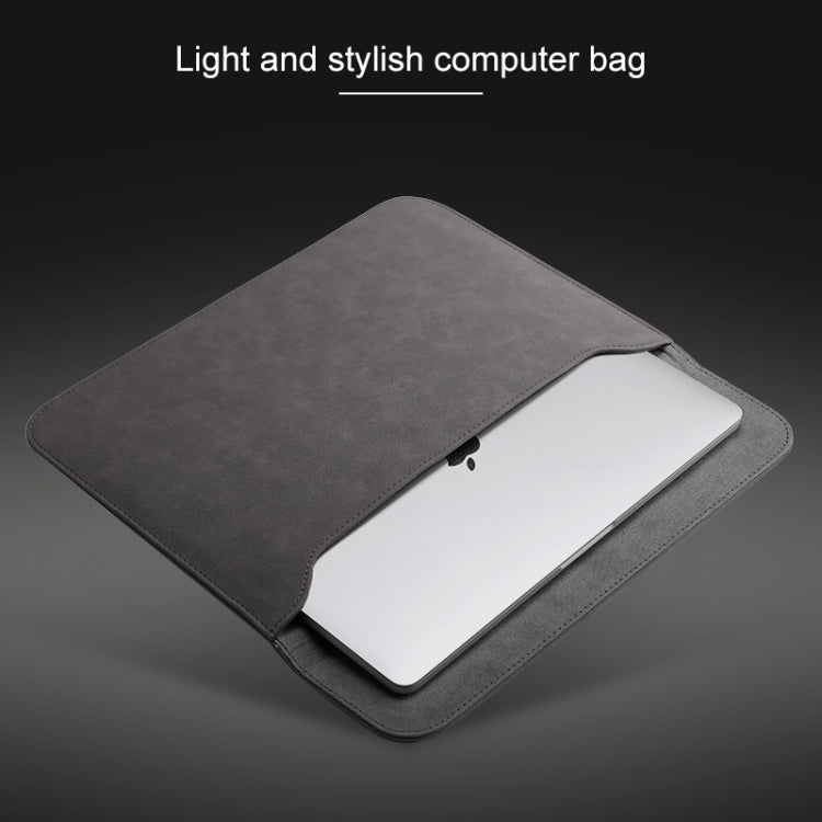 2 in 1 Horizontal Matte Leather Laptop Inner Bag + Power Bag for MacBook Air 11.6 inch A1465 (2012 - 2015) / A1370 (2010 - 2011), MacBook Air 11.6 inch A1465 (2012 - 2015) / A1370 (2010 - 2011)