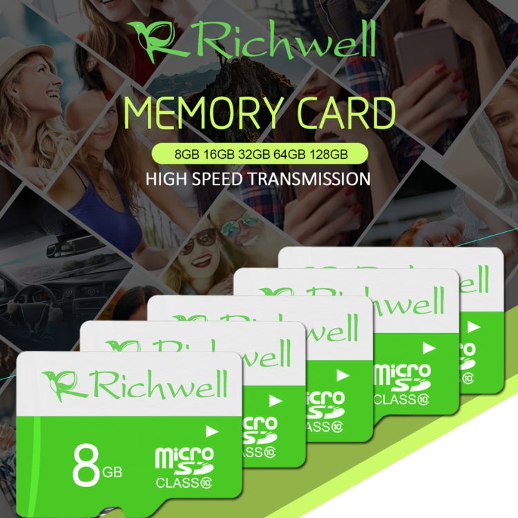 Richwell 8GB High Speed Class 10 Micro SD(TF) Memory Card, 8GB