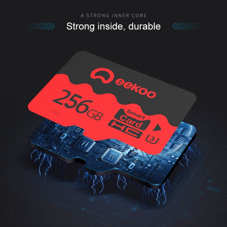 eekoo 256GB U3 TF(Micro SD) Memory Card, Minimum Write Speed: 30MB / s, Flagship Version, 256GB Flagship Version