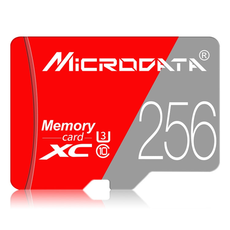 MICRODATA 256GB Class10 Red and Grey TF(Micro SD) Memory Card, 256GB