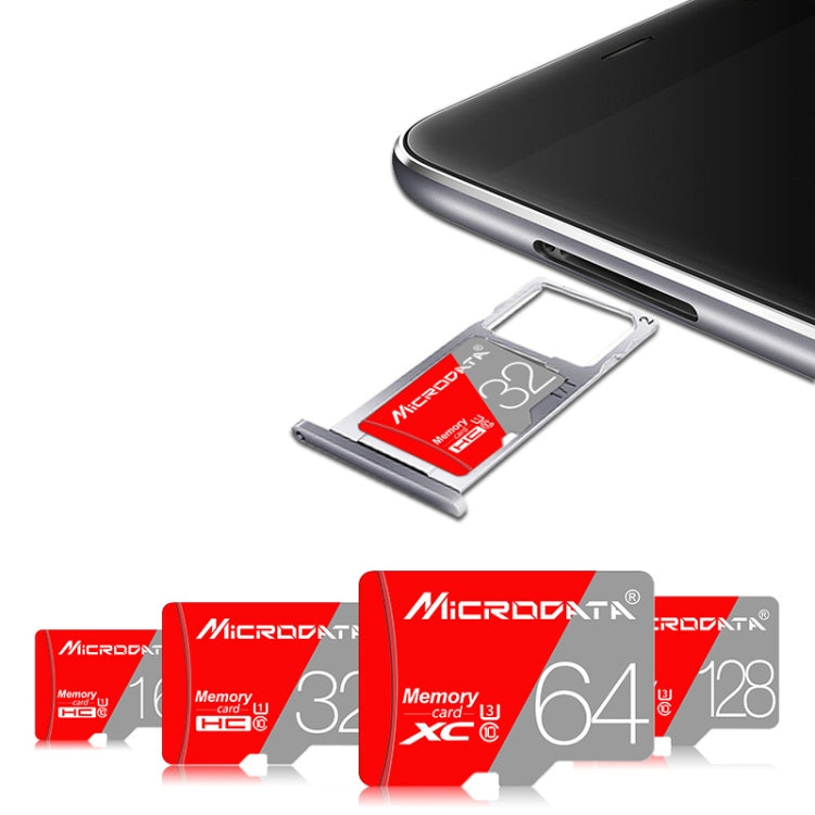 MICRODATA 256GB Class10 Red and Grey TF(Micro SD) Memory Card, 256GB