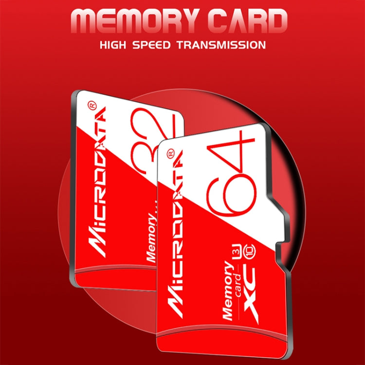 MICRODATA 32GB High Speed U1 Red and White TF(Micro SD) Memory Card, 32GB