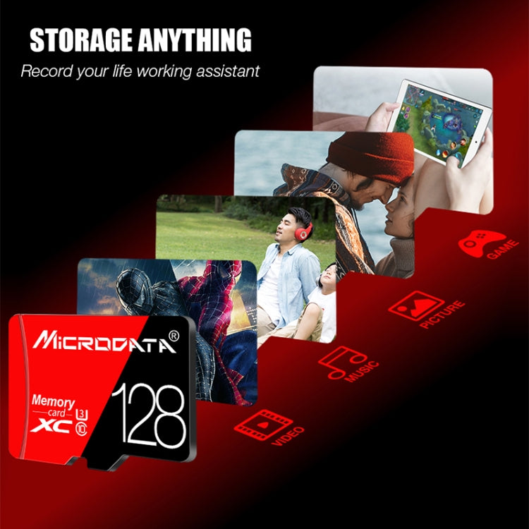 MICRODATA 16GB High Speed U1 Red and Black TF(Micro SD) Memory Card, 16GB