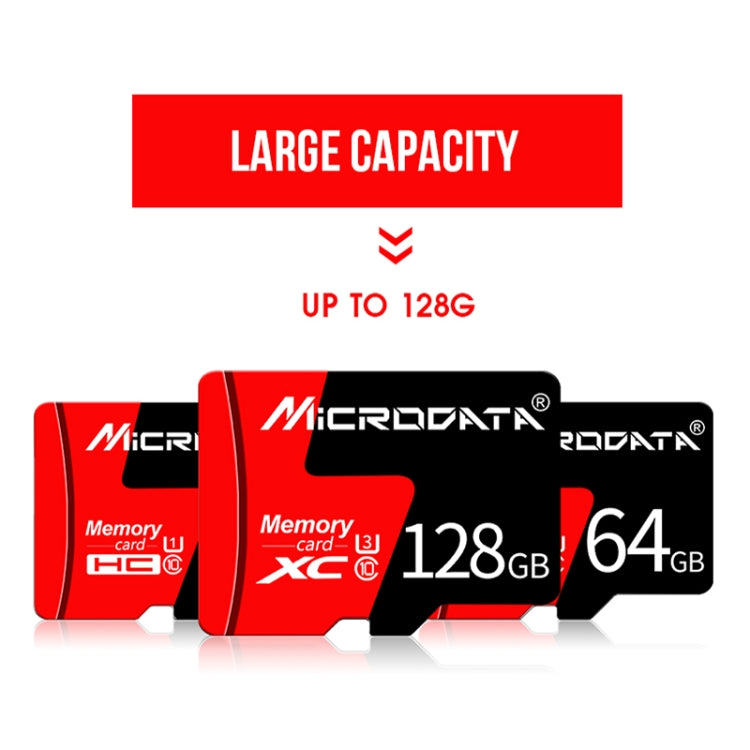 MICRODATA 8GB U1 Red and Black TF(Micro SD) Memory Card, 8GB