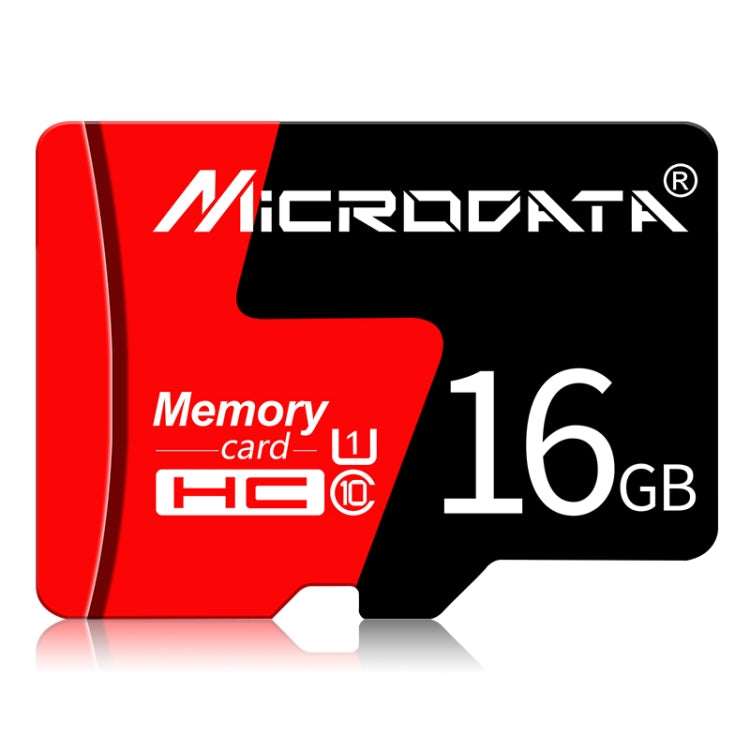 MICRODATA 16GB U1 Red and Black TF(Micro SD) Memory Card, 16GB